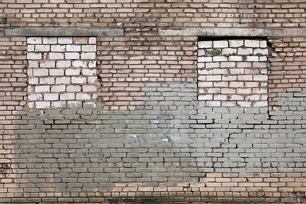istock Abandoned building with bricked up windows 528479432