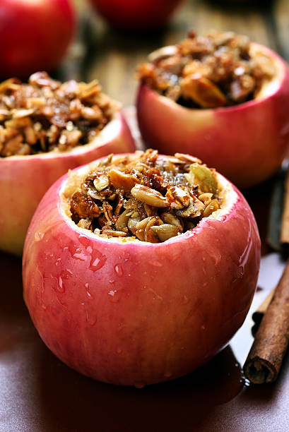 istock Baked apples stuffed with granola 528479838