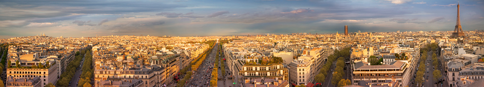 Panoramic view over Paris
