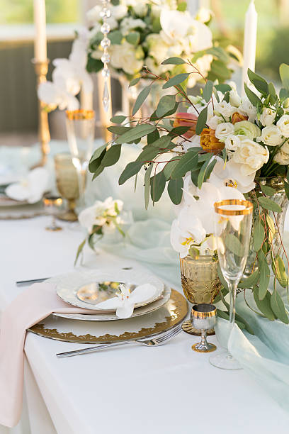 istock beautifully decorated table with flowers 528482368