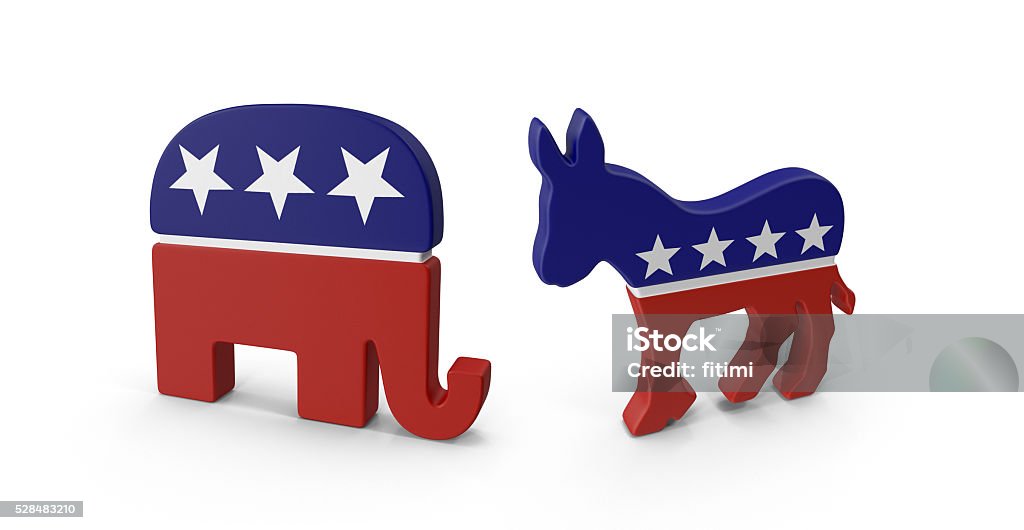 elections democrats vs republicans Democratic Party - USA Stock Photo