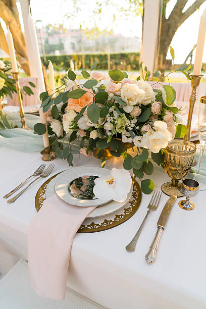 istock beautifully decorated table with flowers 528484556