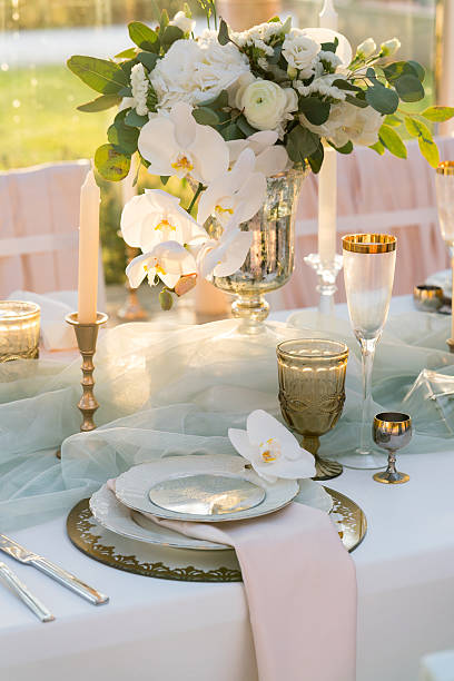 istock beautifully decorated table with flowers 528485590