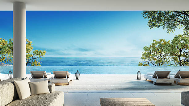 istock Beach living on Sea view 528487506