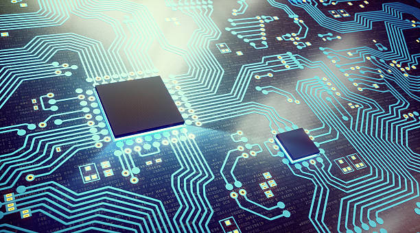 istock Abstract Circuit Board With Brandless Chip 528489560