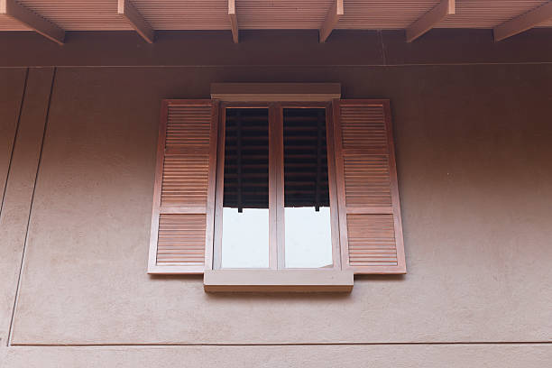 istock wooden window with tinted glass 528492258
