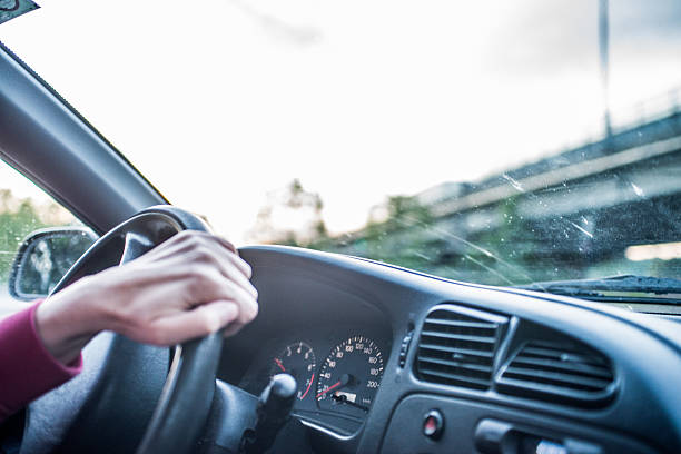 istock Young Woman and her Car, driving somewhere, 528492590