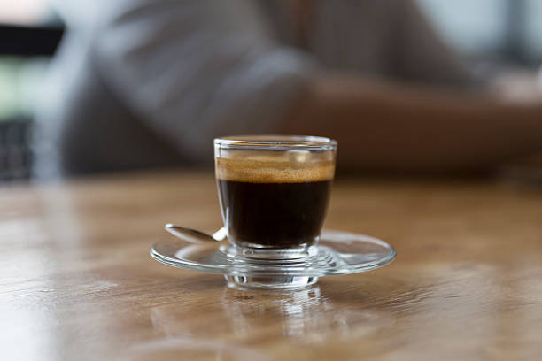 istock cup of hot espresso coffee shot 528492656