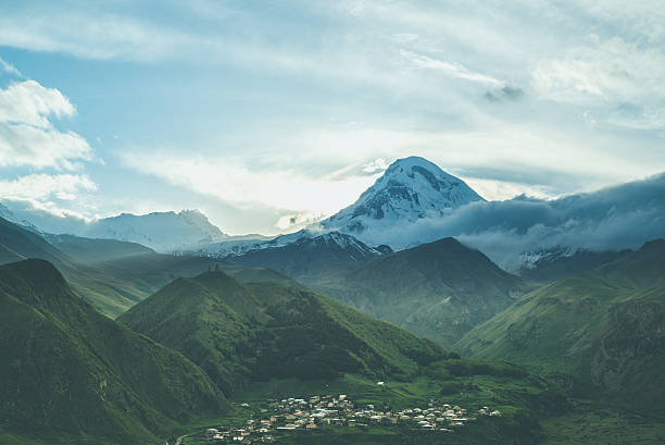 istock Sunset mountain. Kazbek, Georgia 528494709