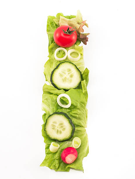 istock Letter I made of salad 528495180