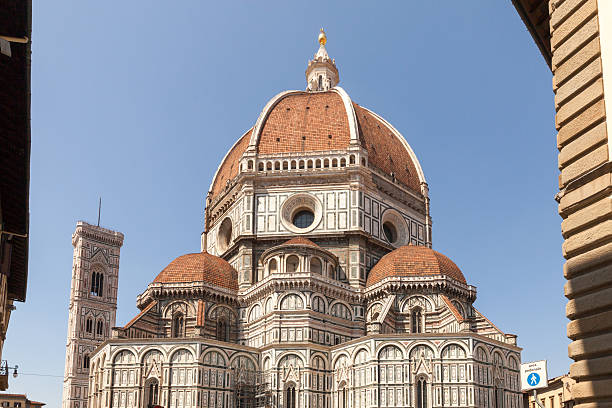 Florence, the Cathedral of S.Maria del Fiore Florence, the Duomo of S.Maria del Fiore with Giotto's Bell Tower filippo brunelleschi stock pictures, royalty-free photos & images