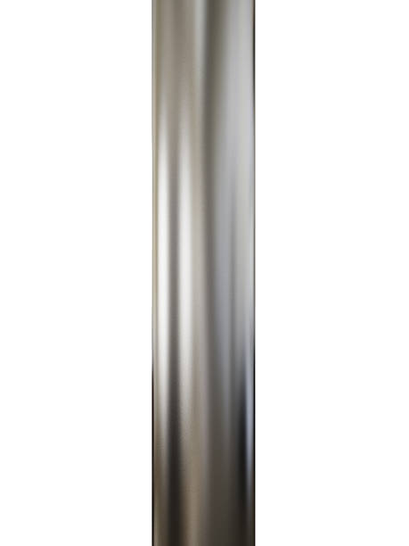foto brillante de tubería de metal sobre fondo blanco - shiny pipe metal tube fotografías e imágenes de stock