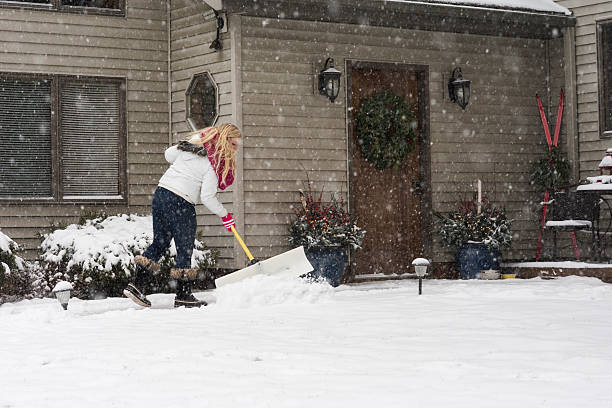istock Shoveling snow to front door 528497312