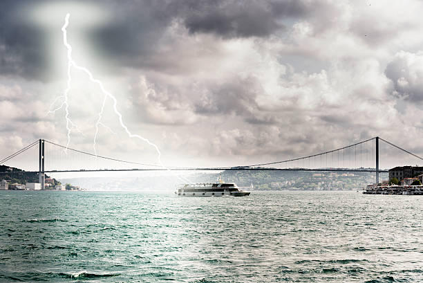 most bosforski - ship storm thunderstorm water zdjęcia i obrazy z banku zdjęć