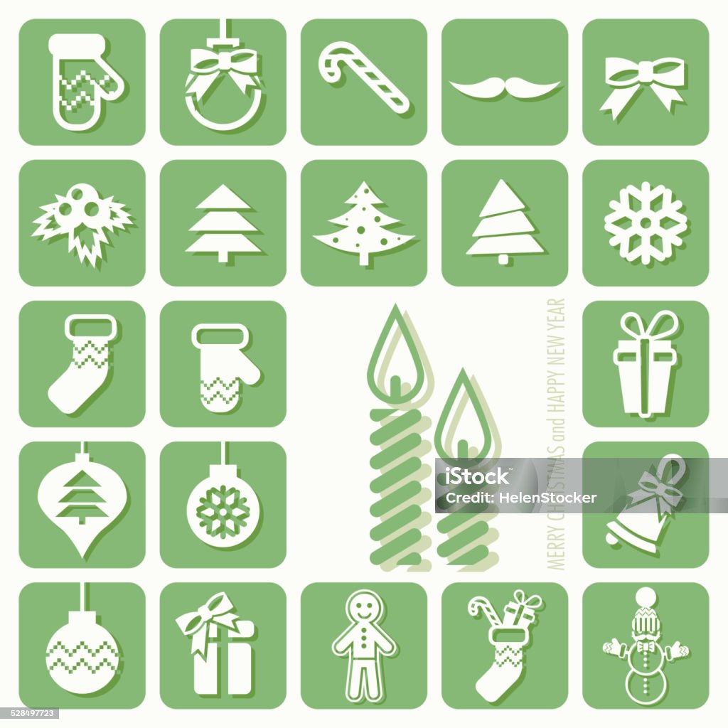 Christmas Icons Set Merry Christmas and Happy New Year Icons Set. Vector illustration. Eps 10 Bell stock vector