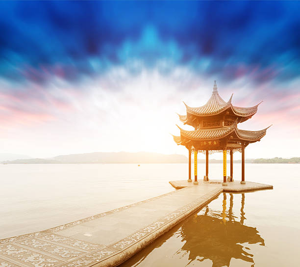 istock ancient pavilion on the west lake in hangzhou,China 528498585