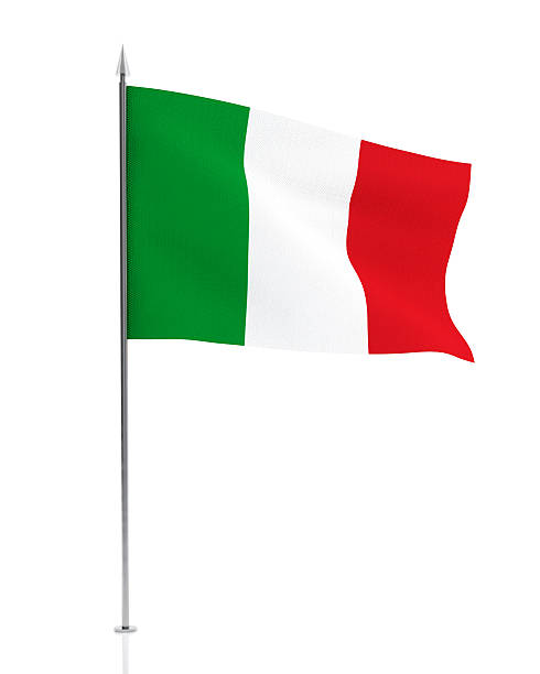 istock Italian Flag Isolated on white 528498843