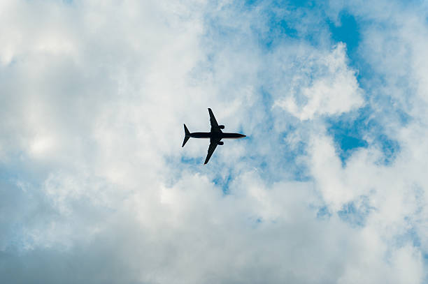 istock airplane flying in the blue sky with clouds 528499466