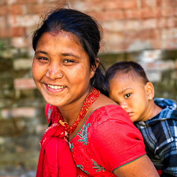 istock Young mother carrying her baby, Kathmandu, Nepal 528501062