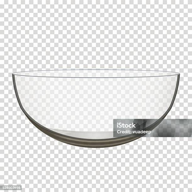 Ilustración de Recipiente De Vidrio Transparente y más Vectores Libres de Derechos de Cuenco - Cuenco, Cristal - Material, Vaso