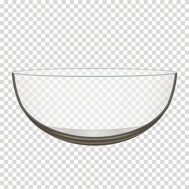 illustrations, cliparts, dessins animés et icônes de verre transparent bowl - vector illustration and painting food cooking