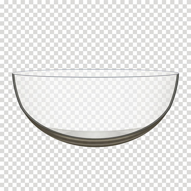 transparent glass bowl transparent glass bowl isolated realistic vector iilustration goldfish bowl stock illustrations
