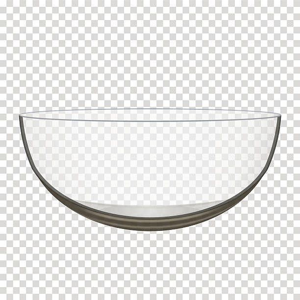 transparent glass bowl transparent glass bowl isolated realistic vector iilustration h2o model stock illustrations