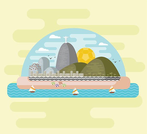 ilustrações de stock, clip art, desenhos animados e ícones de rio de janeiro, brasil. - rio de janeiro copacabana beach ipanema beach brazil
