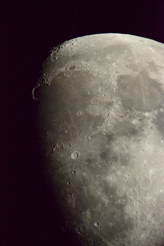 Topografía y superficie de la luna. photo