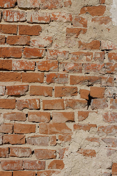 istock Texture of old brick wall with cement tread 528527733