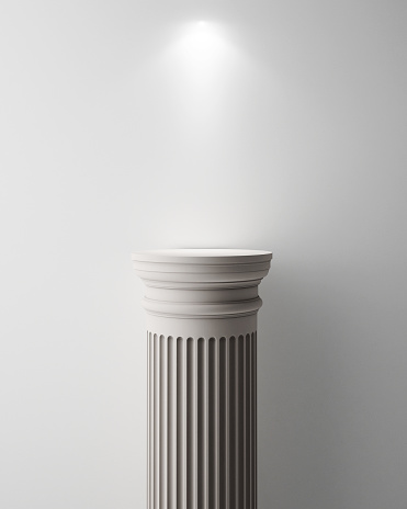 Exhibit Pillar with Light, render