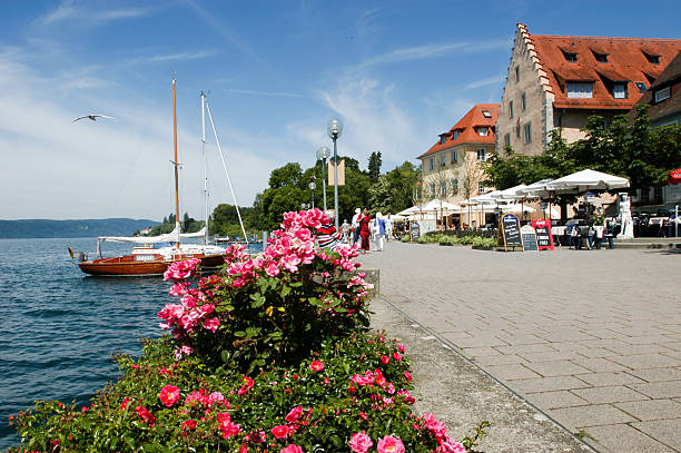 걷기 템즈 호수 Constance at Ueberlingen 스톡 사진