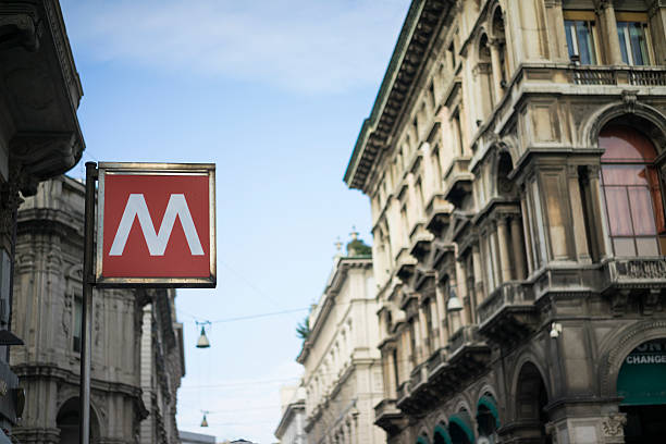 istock Red metro underground in downtown Milan 528530349