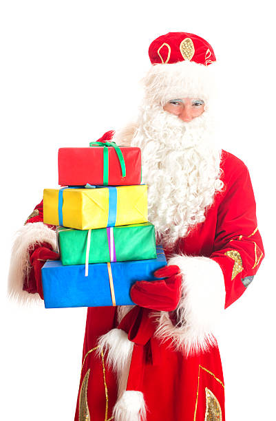 istock Santa Claus with gifts. 528534099