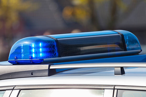 istock blue lights from a german police car 528551864