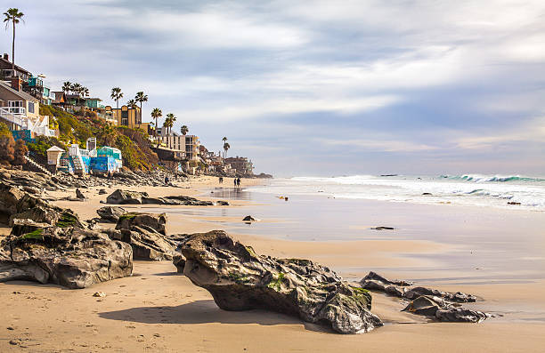 istock Boulder Strewn Beach At Cheneys Point in Laguna Beach 528552942