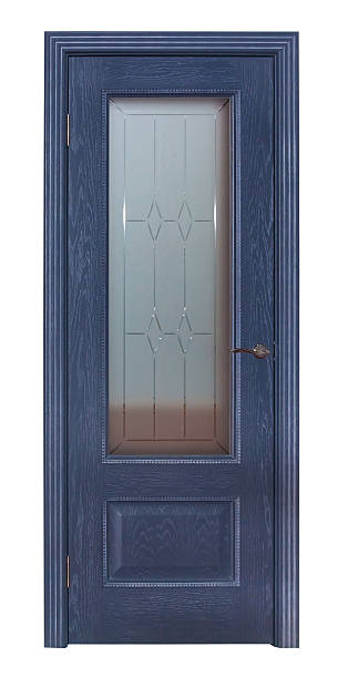 istock Blue room door isolated 528554382