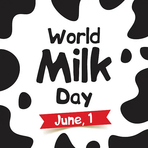 Vector illustration of World milk day vector illustration