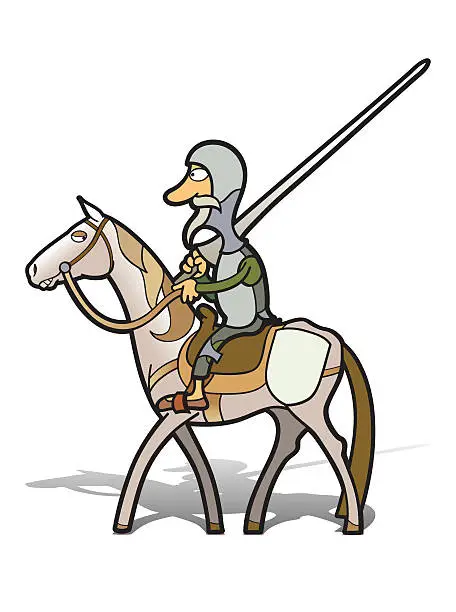 Vector illustration of Don Quixote