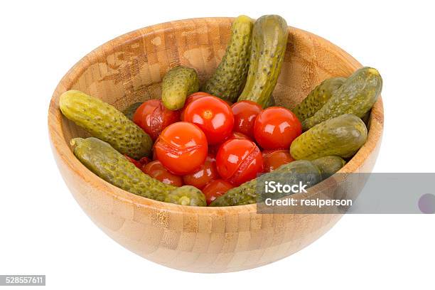 Pickled Cucumbers And Tomatoes Stock Photo - Download Image Now - Cucumber, Cup, Food