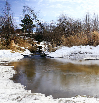 Spring creek ice water