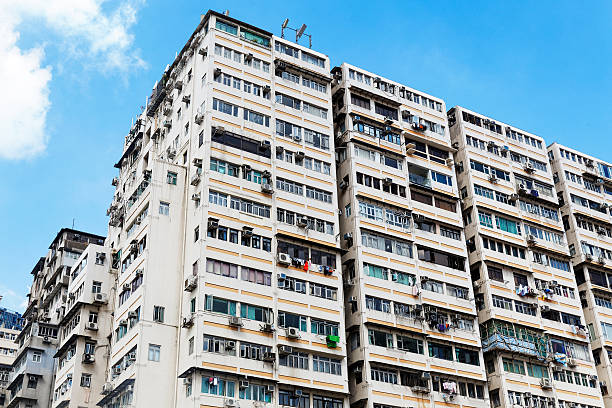 istock Old apartments in Hong Kong 528558525