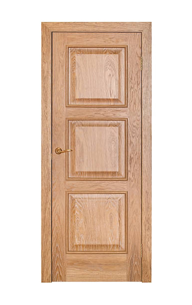 istock Brown room door isolated 528559272