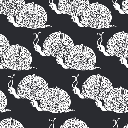 Snails seamless pattern for your textile design.