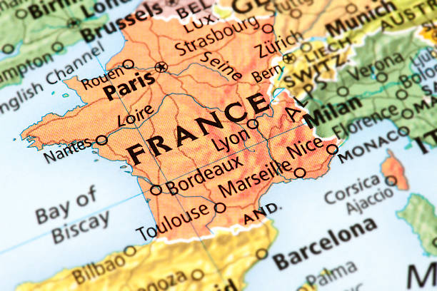 France Map of France. loire atlantique photos stock pictures, royalty-free photos & images