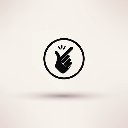 Icon - snap of the fingers. Vector illustrations