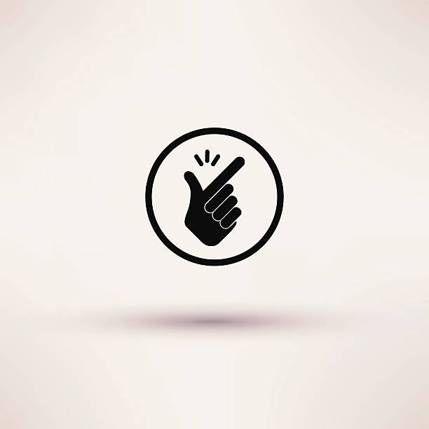 Icon - snap of the fingers. Vector illustrations. Icon - snap of the fingers. Vector illustrations snap icon stock illustrations