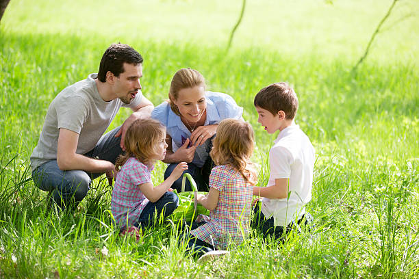 istock Family taking a break on a meadow 528560385