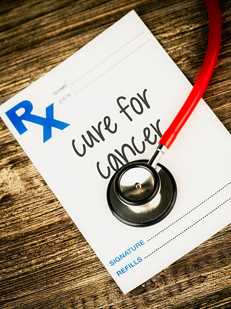 istock Prescription form written with Cure for Cancer 528560697