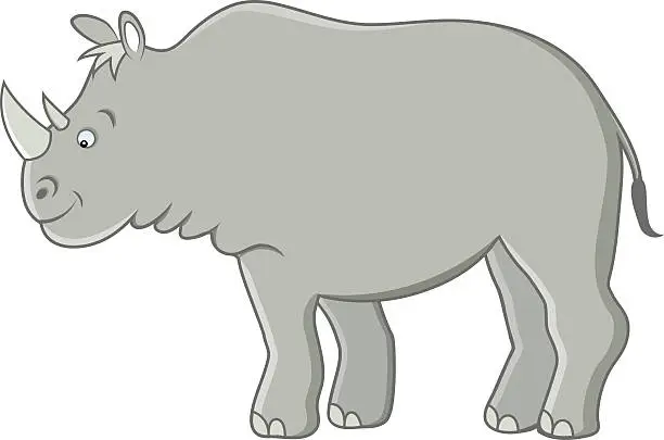Vector illustration of rhino